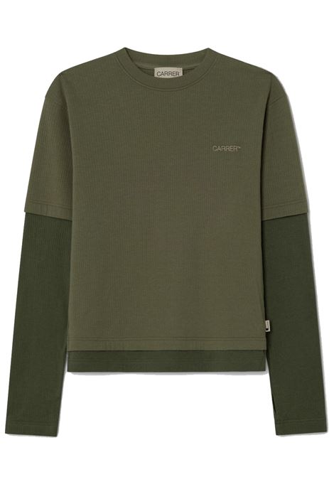 t-shirt roque double hem uomo verde CARRER | ROQUE DOUBLE HEM LONG SLEEVEDOUBLE GREEN